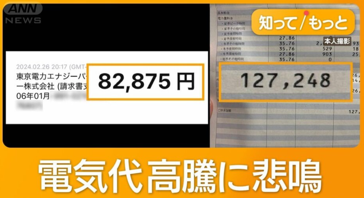 「家賃レベル…」電気代高騰に悲鳴　月12万円超の家庭も